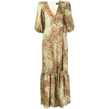 Palmeira leaf-print maxi dress