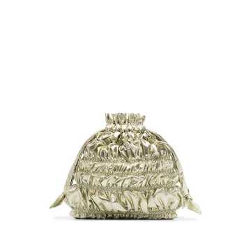 gold Nara Bumpy drawstring clutch bag