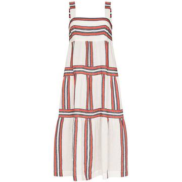 Kitty stripe-pattern midi dress