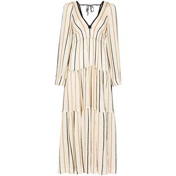 Theadora stripe-pattern maxi dress