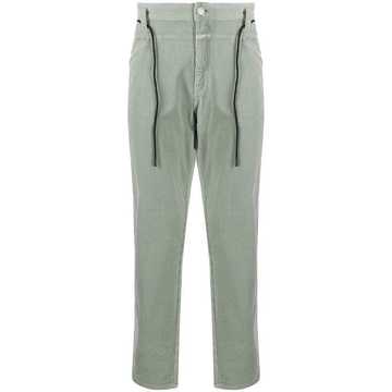 corduroy straight-leg trousers