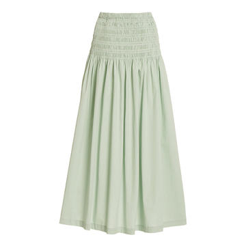 Sunday Smocked Poplin Maxi Skirt