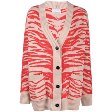 tiger-jacquard cardigan