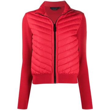 panelled padded down jacket