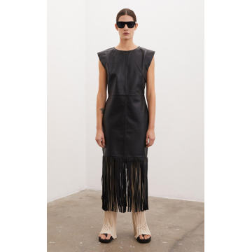 Mikania Leather Fringe Dress