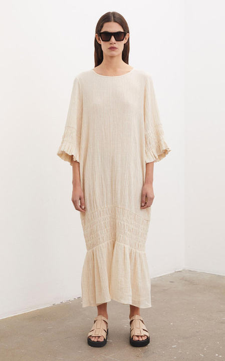 Ausia Structured Ramie Maxi Dress展示图