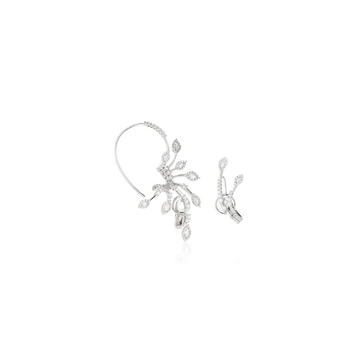 18K White Gold Inside Out Earrings