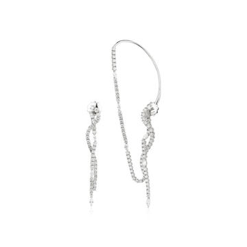 18K White Gold Eclipse Earrings