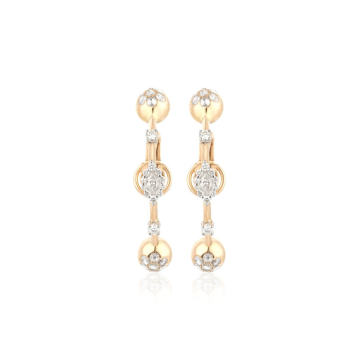 18K White & Pink Gold Strada Earrings