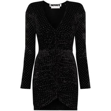 Sierra ruched velvet mini dress