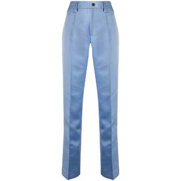 patterned pleat detail trousers