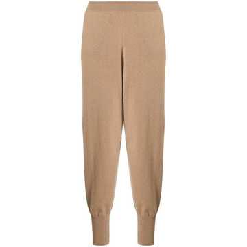 cropped wool tapered trousers