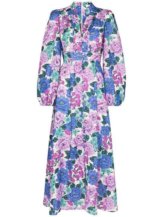 Poppy floral-print midi shirtdress展示图