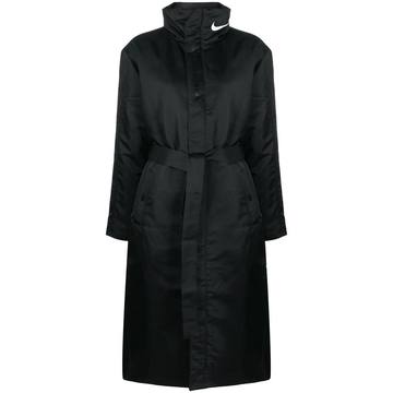 Swoosh tie-waist trench coat