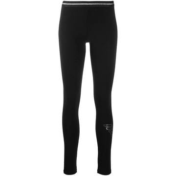 metallic logo high-waisted leggings