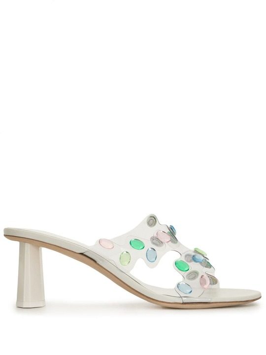 crystal-embellished mule sandals展示图