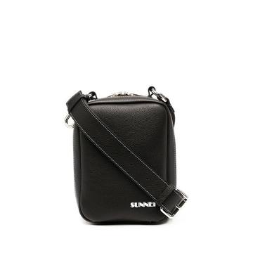 logo lettering messenger bag