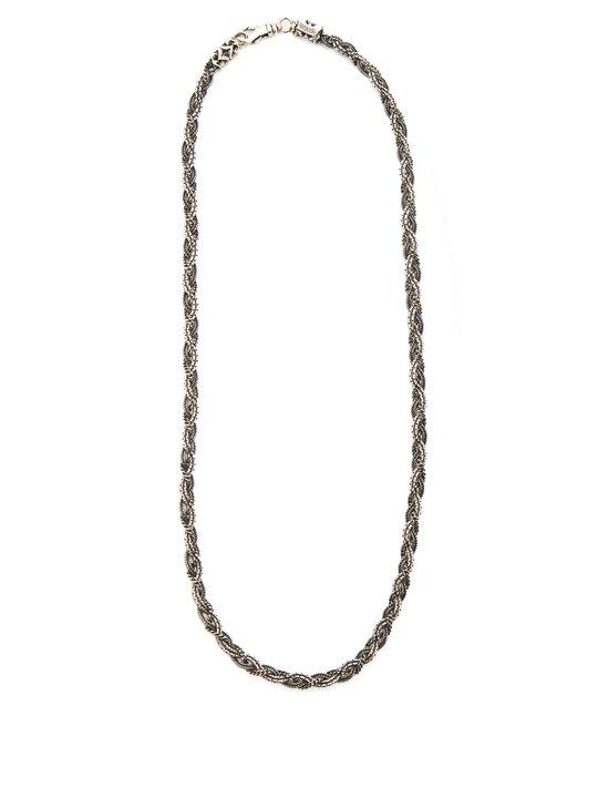 Braided sterling-silver necklace展示图