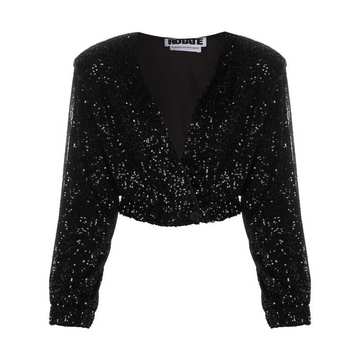 sequinned cropped jacket