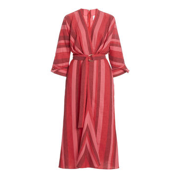 Orlando Striped Voile Midi Dress