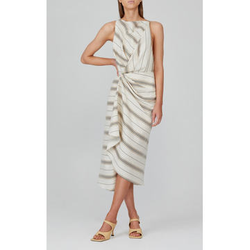 Faver Voile Striped Dress