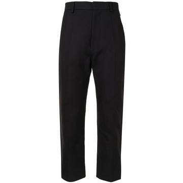 high-rise cropped tailored trousers