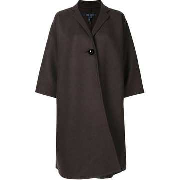 single-breasted shift-silhouette coat