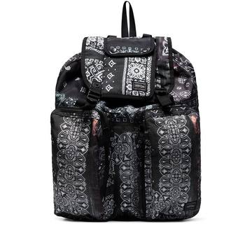 black NHPT printed backpack