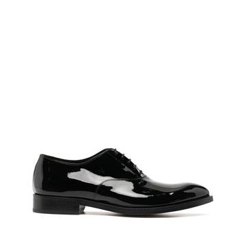 shiny lace-up oxford shoes