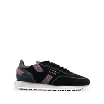 contrast-panel low-top sneakers