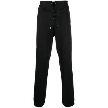 side-stripe straight-leg trousers