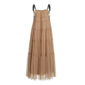 Lilia Dot Tulle Maxi Dress