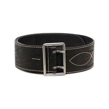 buckle-fastening leather belt