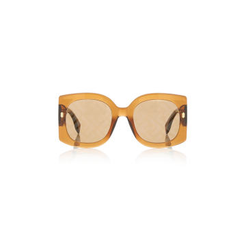Logo-Lens Oversized Square-Frame Acetate Sunglasses