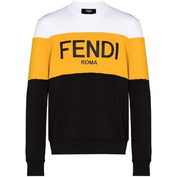 colour block logo sweatshirt