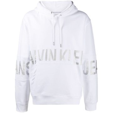 logo print hoodie