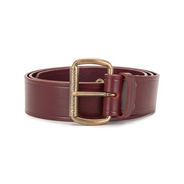 buckle-fastening studded leather belt