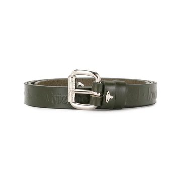 buckle-fastening studded leather belt