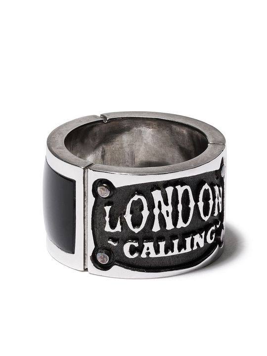 London Calling 珐琅缟玛瑙戒指展示图