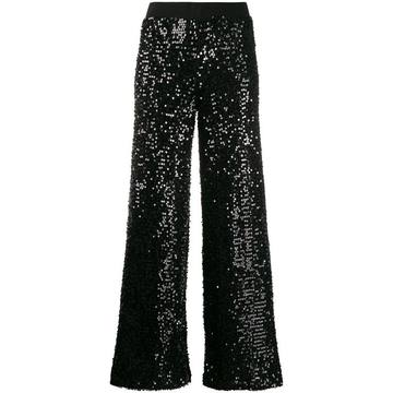 sequin-detail cropped trousers