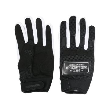 Racing logo patch gloves