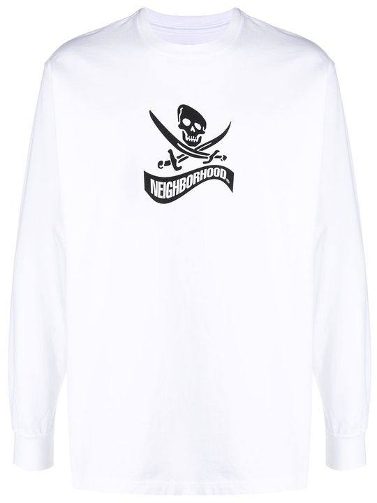 logo-print long-sleeve sweatshirt展示图