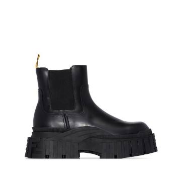 Black Force chunky chelsea boots