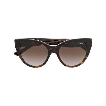 cat-eye tortoiseshell sunglasses