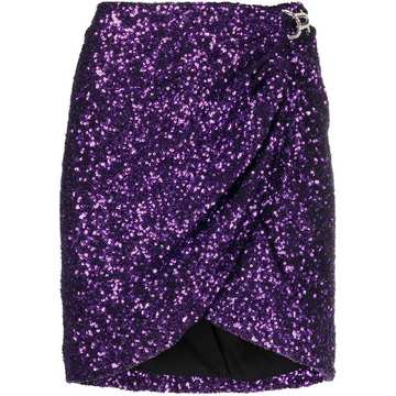 sequin-embellished mini skirt