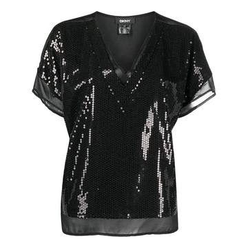 sequin-embellished blouse