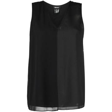 panelled sleeveless blouse