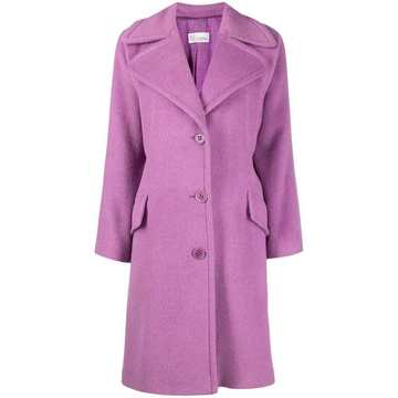 single-breasted wool-blend coat