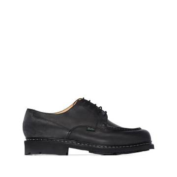 Black Chambord Leather Derby Shoes