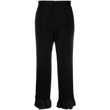 ruffle-trim trousers